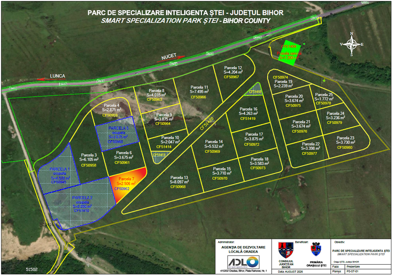 ADLO licitează un teren de 2.506 mp în Parcul de Specializare Inteligentă Ștei