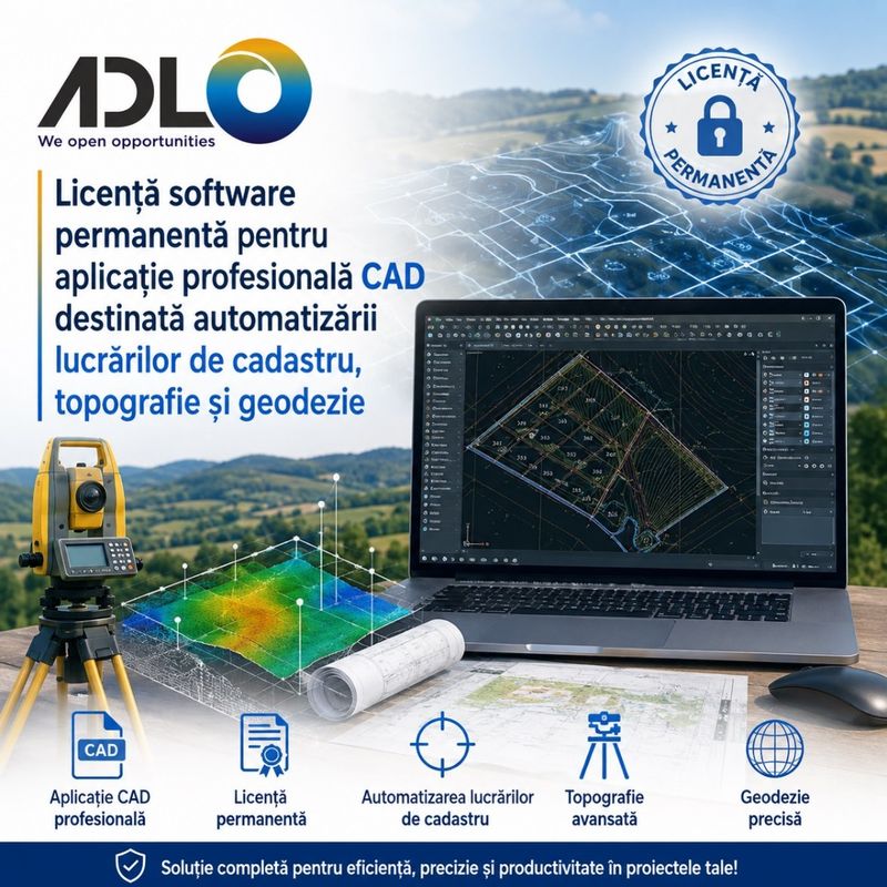 ADLO Oradea cumpără licență software CAD pentru cadastru și topografie